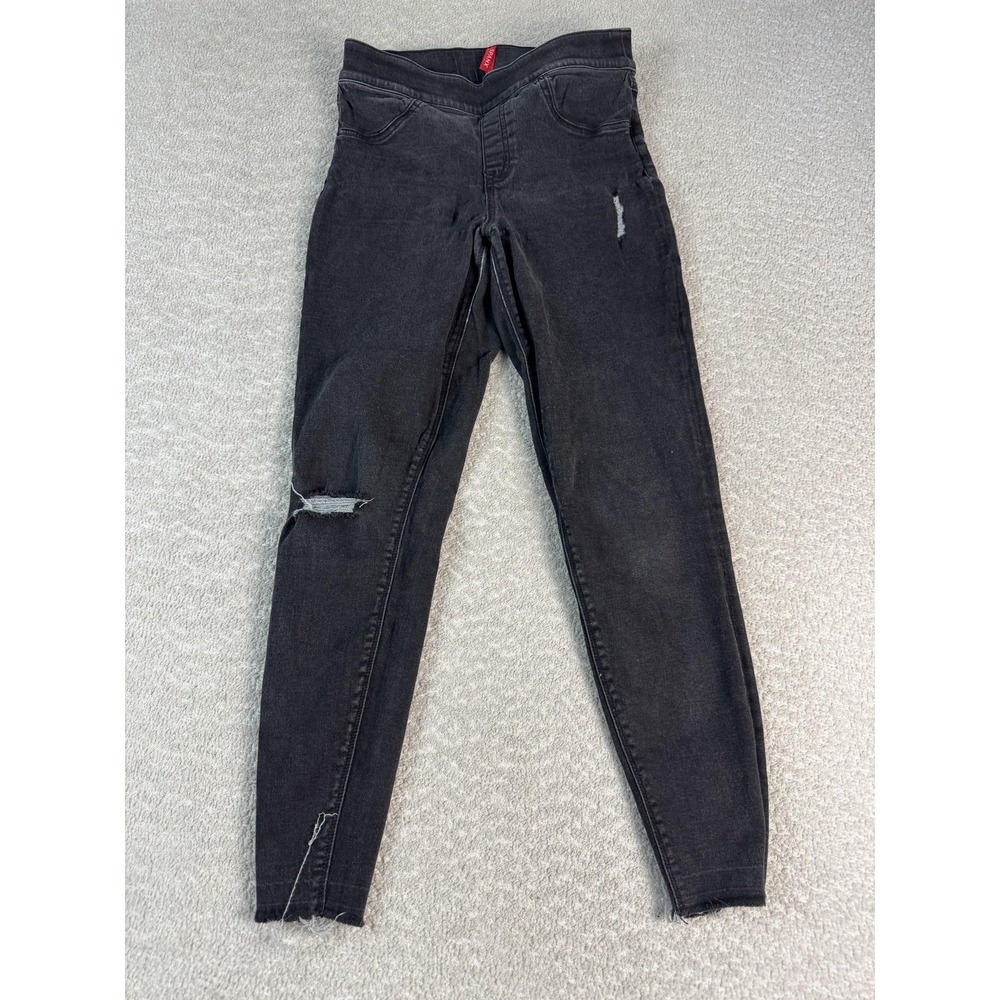 Spanx Jeans Womens Medium High Rise Distressed‎ Skinny Pull On Stretch Pants
